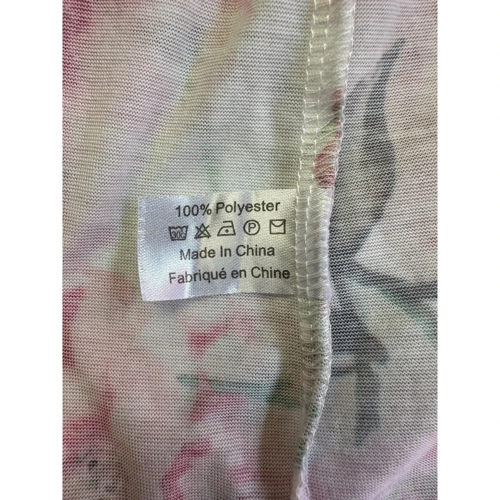 Show Me your MUMU Brie Pink Floral Short Robe  Garden of Blooms One Size Cottage